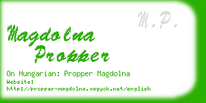 magdolna propper business card